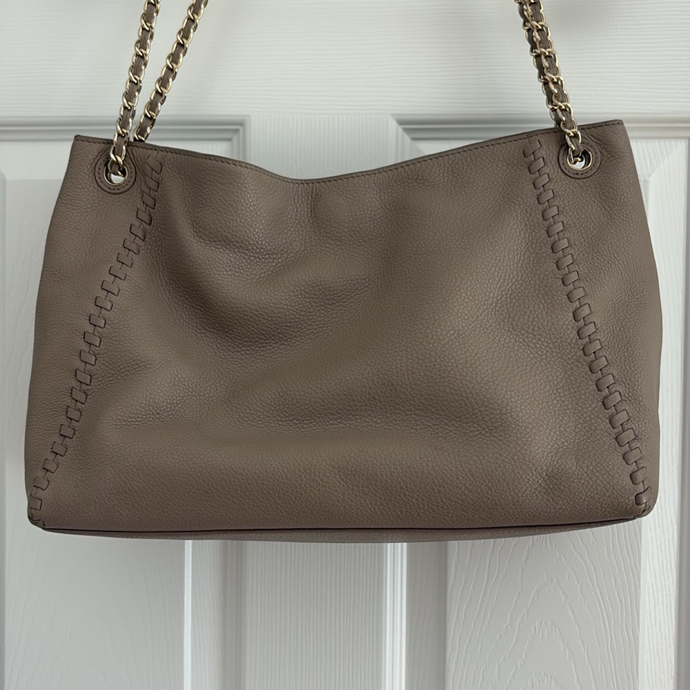 Tory Burch Taupe Chain Shoulder Bag - Picture 5 of 11